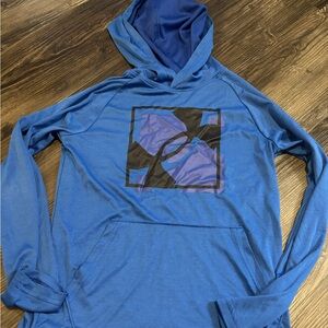 Under Armour Blue T shirt style Hoodie YM